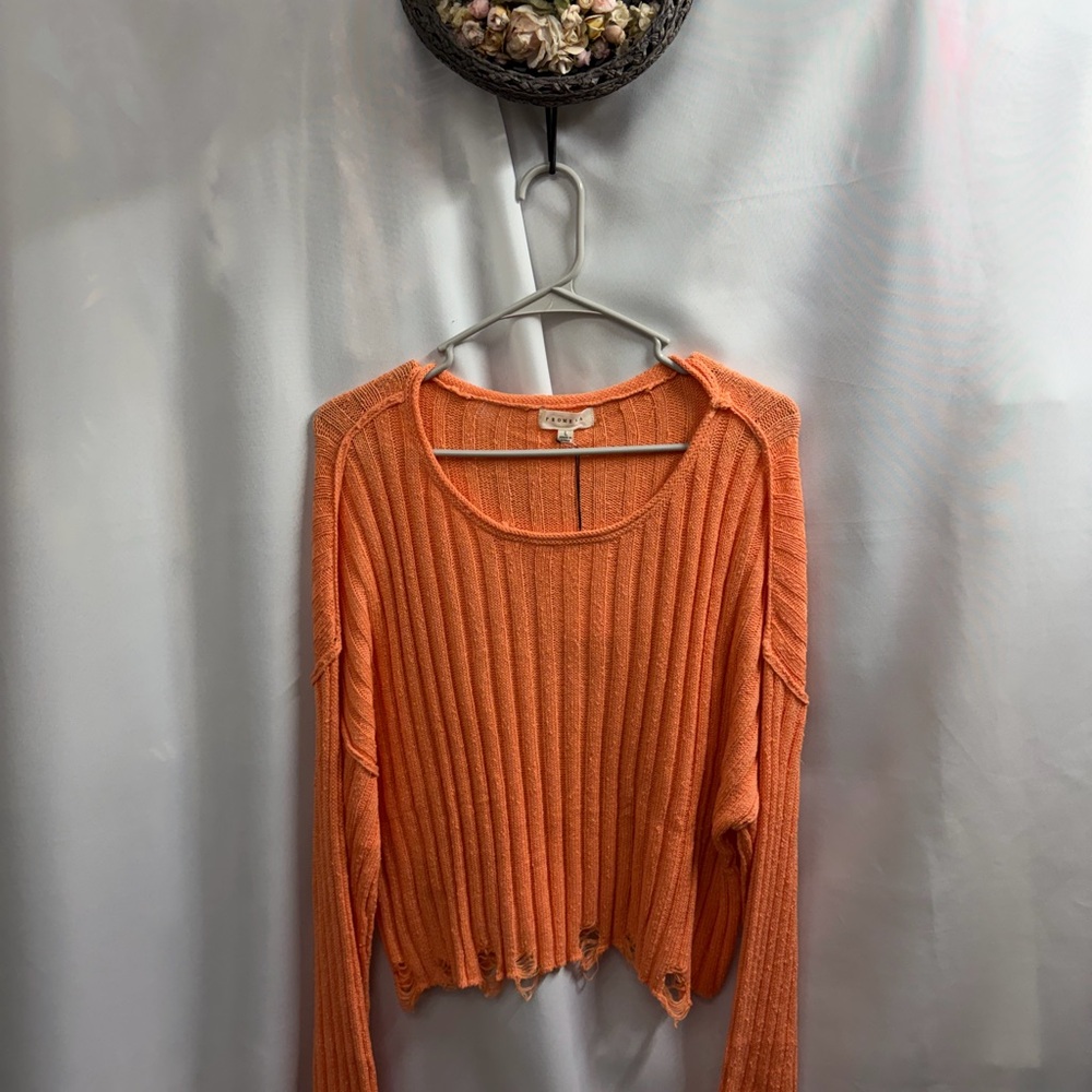 Promesa Vibrant Orange Knit Top